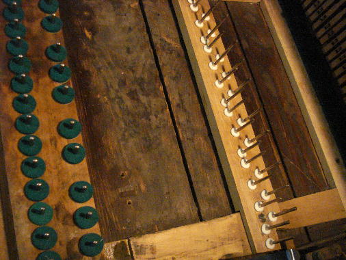 38 - Clean keybed & keypins; install new key cloth & punchings. 38 - Clean keybed & keypins; install new key cloth & punchings.